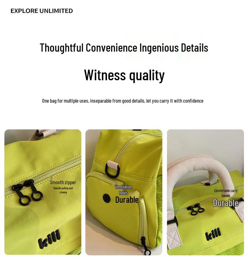 Unisex Reisetasche: Modisches Gepäck mit großem Fassungsvermögen und Trocken-/Nassfach, leicht und vielseitig für kurze Reisen