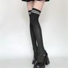 Woman Stockings White Red Blue Strips Lolita Long Socks Over Knee Thigh High Socks Women Compression Socks