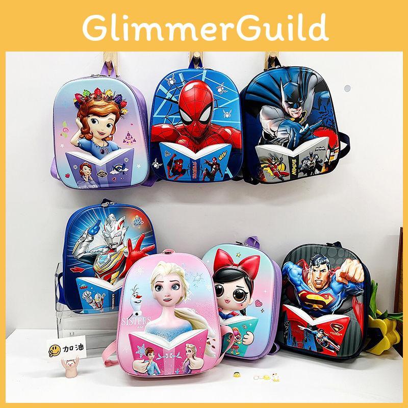 Spiderman Ultraman Batman 3d Print Kid Backpack Cartoon Schoolbag Gift