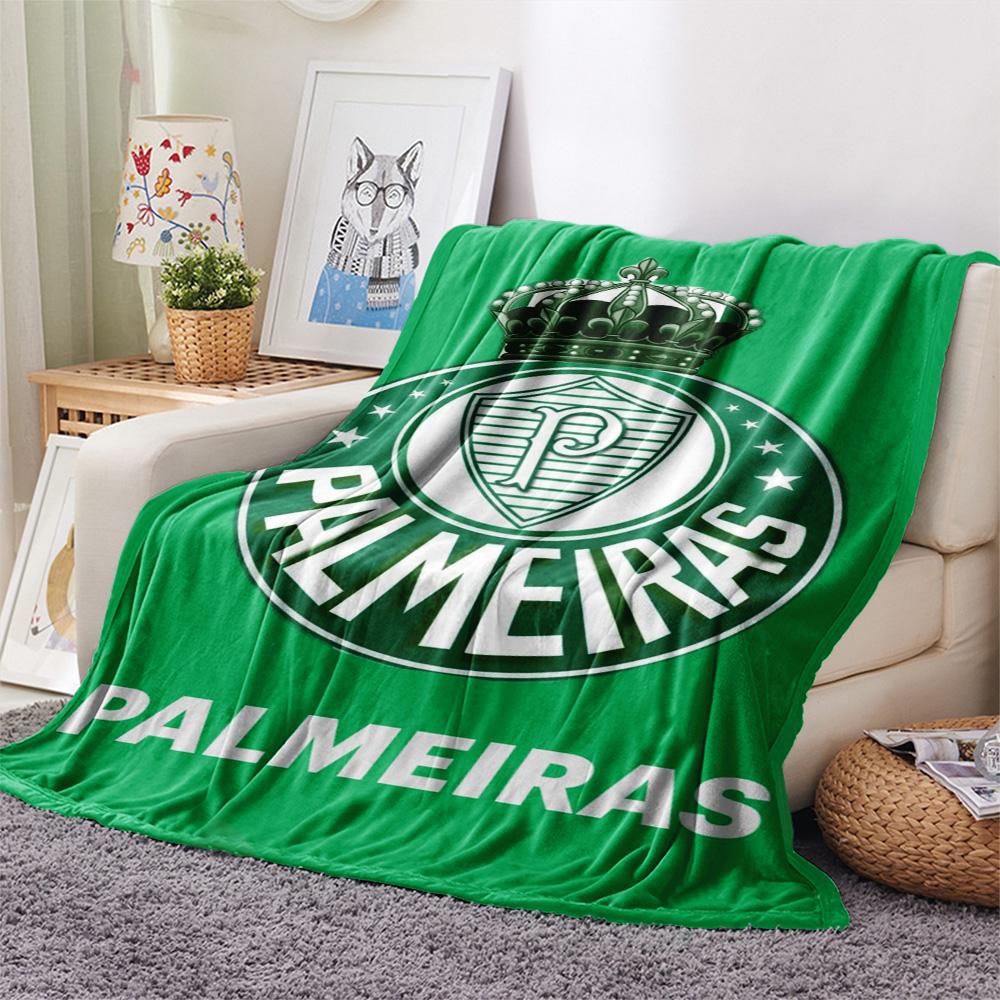 1Pc Palmeiras Print Flannel Blanket High Quality Warm Comfortable Cover for All Seasons Perfect for Gifts Home Decor
