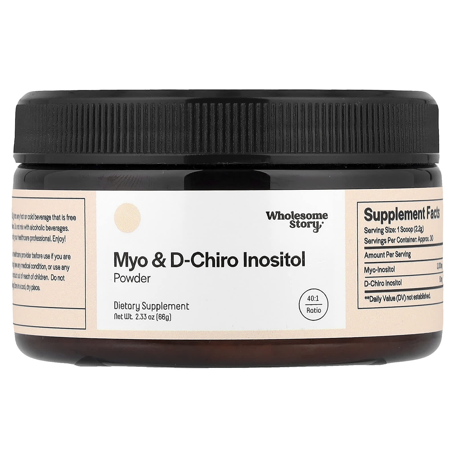 

Myo-Inositol, D-Chiro-Inositol, Powder Flavor, 40:1, 61.5G(2.17Oz)