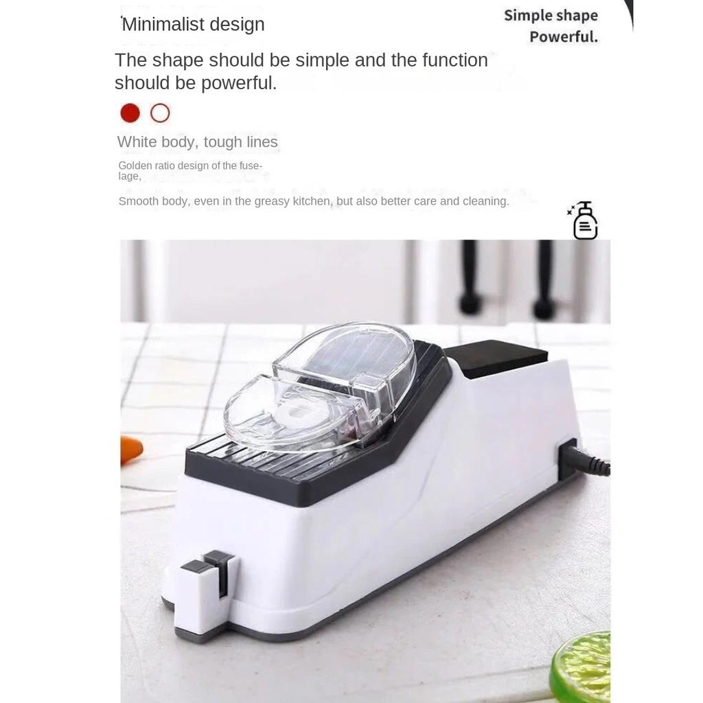 Electric Knife Sharpener, Automatic Blade Grinding, Household Multifunctional Kitchen Knife Sharpener with Fine Grinding Stone