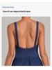 Women's Pleated Two-Piece Yoga Dress for Running, Sports, and Tennis - Anti-Exposure Skirt 3961