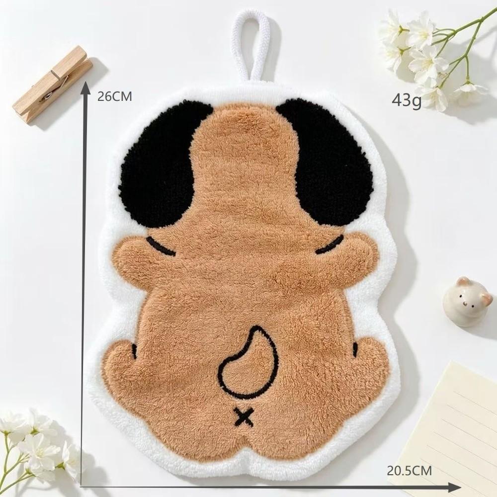 Soft Hand Towel Animal Back Hanging Towel Cute Tableware Cleaning Towel Kitchen