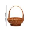 Handwoven Basket Round Storage Basket Practical Multifunction Picnic Basket Decorative Basket for Holiday Wedding Party Decor