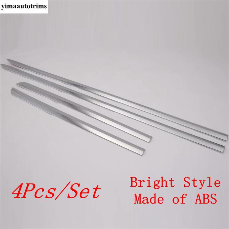 Car Side Door Body Molding Strip Anti-scratch Protector Cover Trim Fit For Tesla Model 3 2018 - Chrome Exterior Accessories