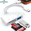 HAPPORIA New Type C To SD TF Memory Card Reader Adapter USB Type C OTG Converter for iPhone 15 16 17 Samsung Xiaomi Tablet 3