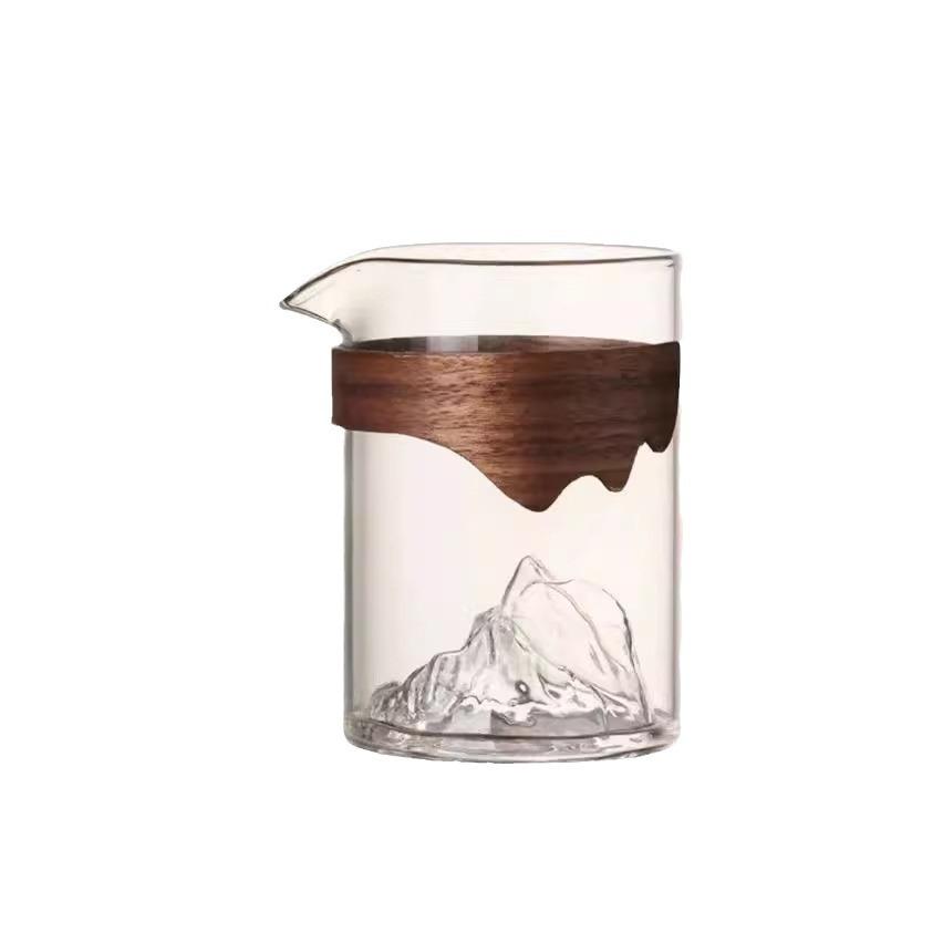 Guanshan Fair Cup High Borosilicate High Temperature Resistant Transparent Guanshan Glass Water Cup Tea Separator Filter Anti-Scalding Fair Tea Cup