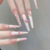 2026 New Year Pink Melody Spring Sweet Student Wearable Detachable Nails