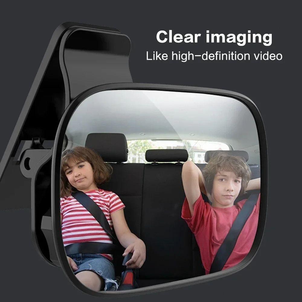 Clip-On Child Infant Safety Monitor 2 in 1 Car Rear Convex Mirror Car Accessories