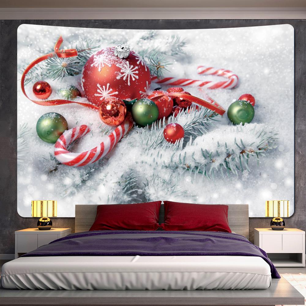 Merry Christmas Home Decoration Art Tapestry Home Living Room Bedroom Wall Decoration Wall Hanging Background Fabric Tapestry