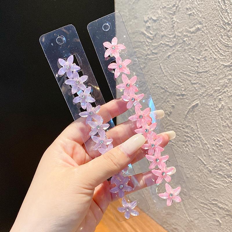 10ks/sada Dívčí květina Mini spona do vlasů pro zaplétání vlasů Knoflíky do vlasů Sponky do vlasů Barrette Styling Vlasové doplňky