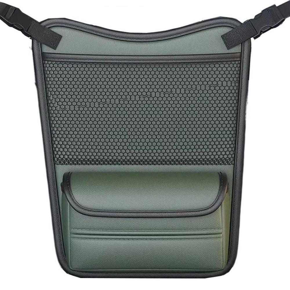 PU Leather Car Storage Bag Between Seats Multifunctional Car Seat Middle Hanger Stowing Tidying Car Net Pocket