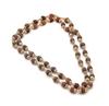 TreegoArt 5 Mukhi Golden Cap Rudraksha Mala Beads And Brass Gold Plated Cap Mala For Men Women - Pack Of 1