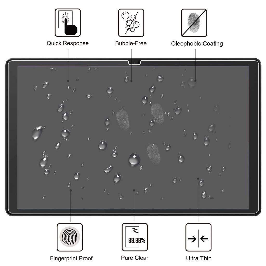 For Lenovo Tab M10 Plus (3rd Gen)/Xiaoxin Pad 2022 10.6 inch Arc Edge Screen Protector Anti-fingerprint HD Clear Full Cover Tempered Glass Film