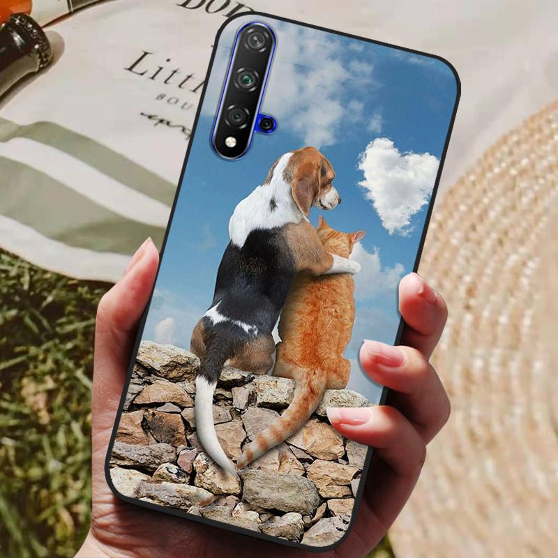 Für Huawei Nova 5T Hülle Wolf Cartoon Silikon Weiche TPU Rückseite Für Huawei Nova 5T Handyhüllen Nova5T YAL-L21 Fundas Coque