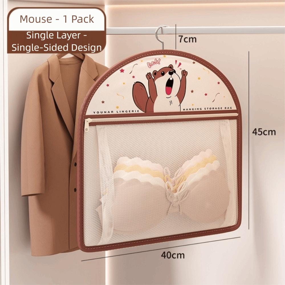 

with Hanger Underwear Storage Bag Large Capacity Net Bag Socks/Underwear Mouse-Single Layer
