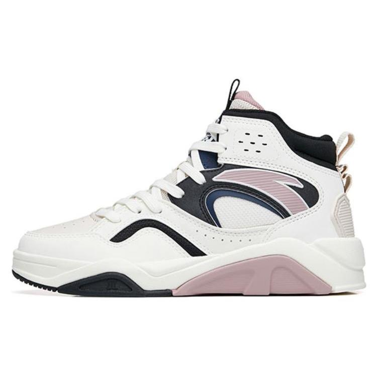 New Anta Flame 3.0 Warm And Wear Resistant High Top Skateboard Shoes Women's White Black Purple 122248088-8