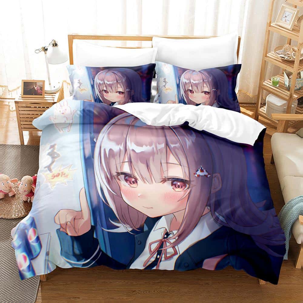 New Danganronpa V3 Bedding Set Cartoon Anime three-piece set Adult Kid Bedroom Duvet cover Sets Y2k Girls comforter bedding sets