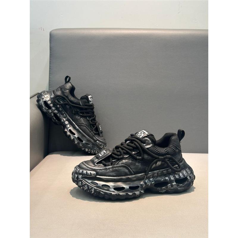 Nueva suela de zapato de primavera suela gruesa pulida zapatos deportivos viejos calientes papá cl