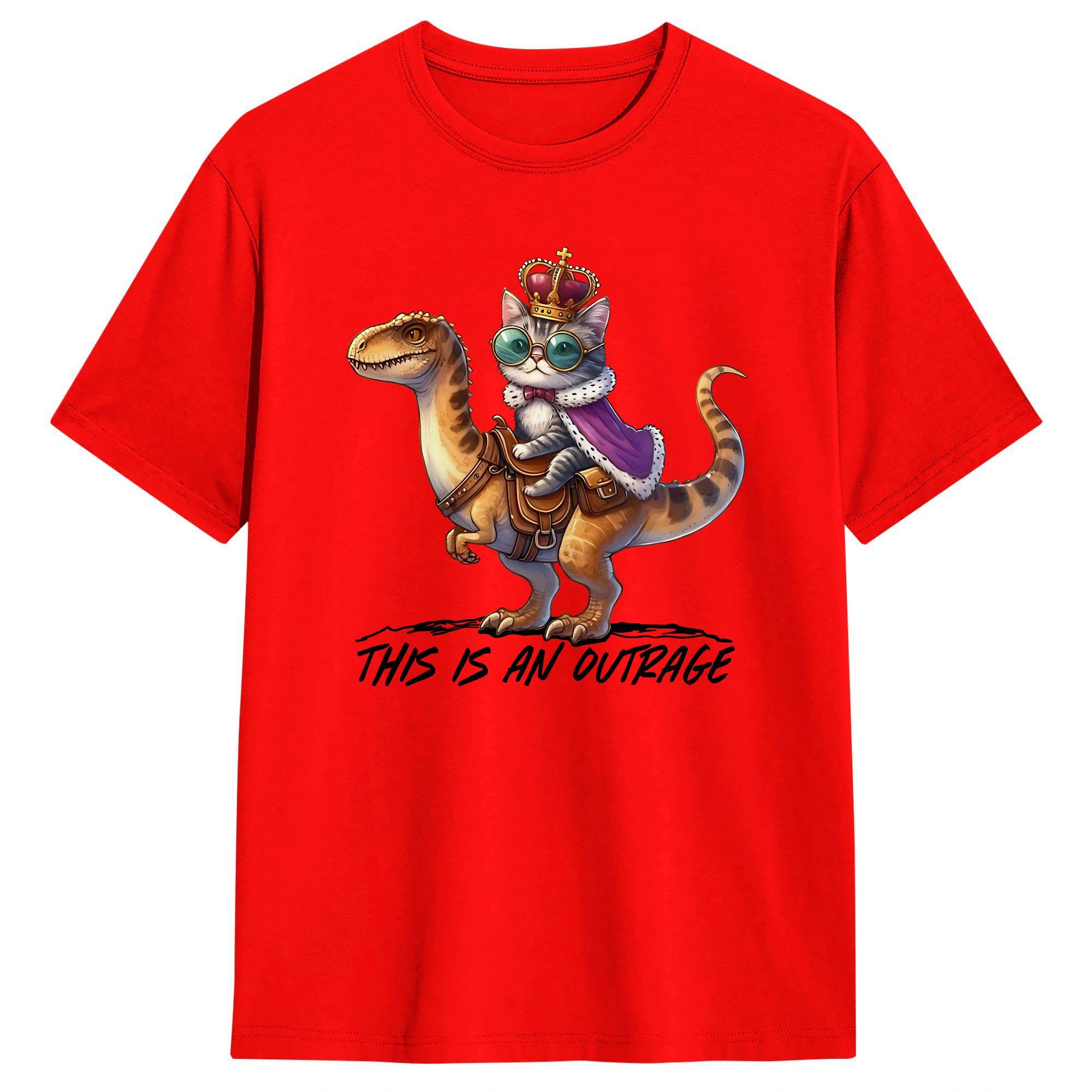 Unisexs TShirt Dungeon Crawler Carl This Is An Outrage T Shirts Harajuku  Beach Tee Shirt Vintage 100 Cotton Tops Gift S