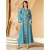 Middle East New Arrival Fashion Elegant Embroidery Beaded Robe Dress Embroidered Beaded Dress