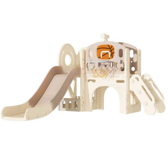 BTM Slide, Swing, Large Playground Equipment, Slide with Storage Space, Slider, Indoor Playground Equipment, Kids' Park, Kids, Basketball Hoop, Kids,