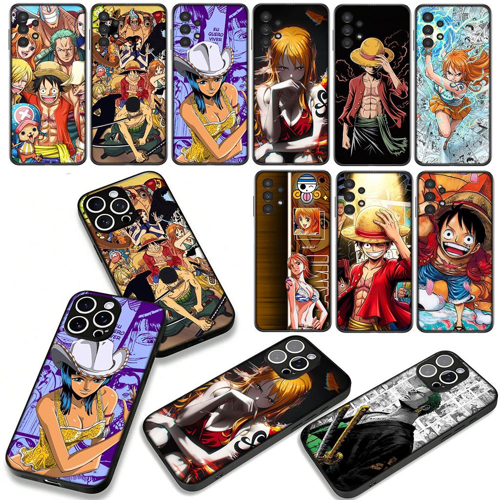 For Samsung Galaxy A36 A17 A26 A07 A35 A54 A53 A13 A33 A34 S8 S9 S20 S21 FE S10 Plus Case Nami Roronoa Zoro One Pieces Luffy