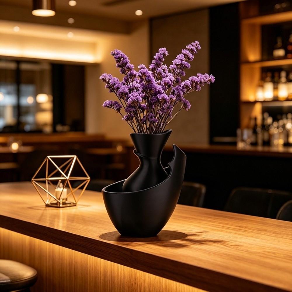 High-End Minimalist Vase Unique Flower Arrangement Ornaments Light Luxury Vase Bedroom