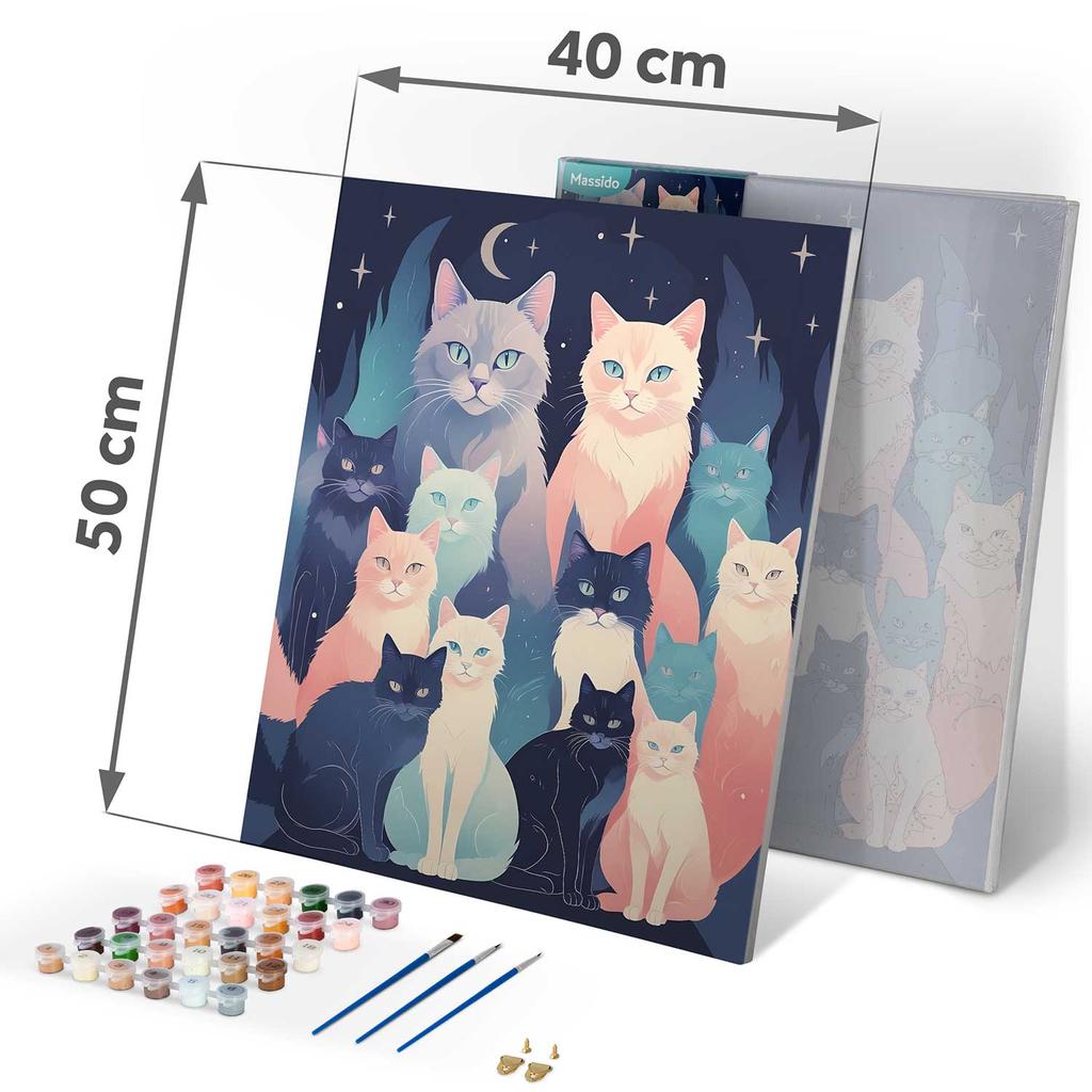 Paint By Numbers Picture Massido Cats