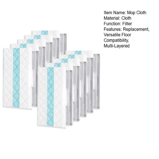 Yousheng 10 Stück Mopptuch für Shark VM252 Staubsauger Einfache Installation Ultrafeine Staubentfernung Mehrschichtige Einwegpads