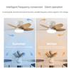 Household Bedroom Electric Ceiling Fan Light Quiet Frequency Conversion Ceiling Fan Lamp Living Room LED Lighting Fan