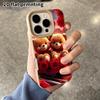 Phone Case: 2D Flat Lambskin Suitable for iPhone 18, 17, 16, 15, 14, 13 Pro Film Protective Case, Full-screen Red Roses, Christmas and Halloween Gift