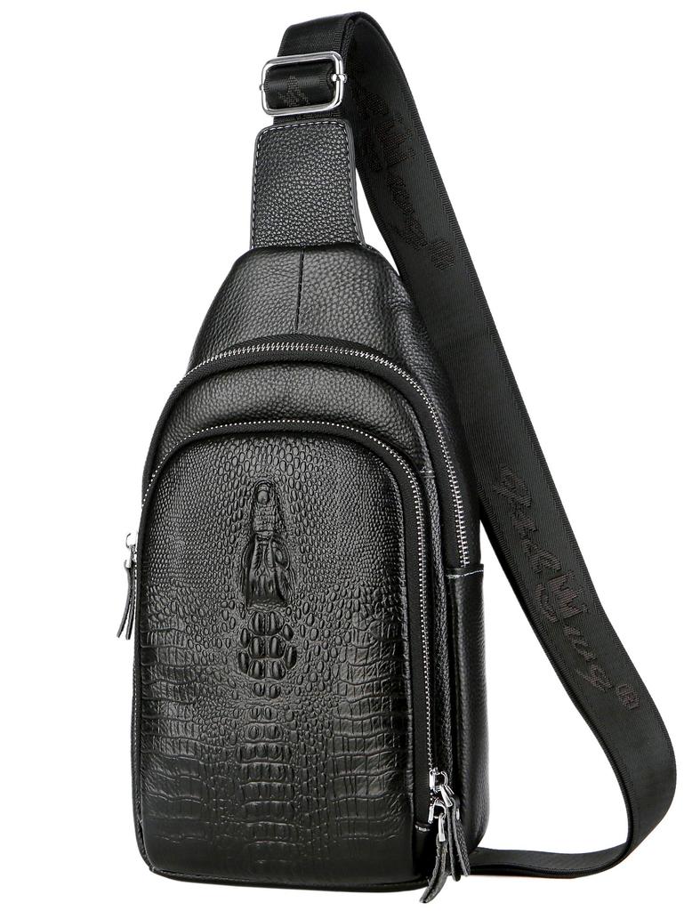 FSDWG Crossbody Genuine Popular Men's Bag, One-Shoulder Bag, Leather, Waterproof, Ambidextrous, [Authentic]