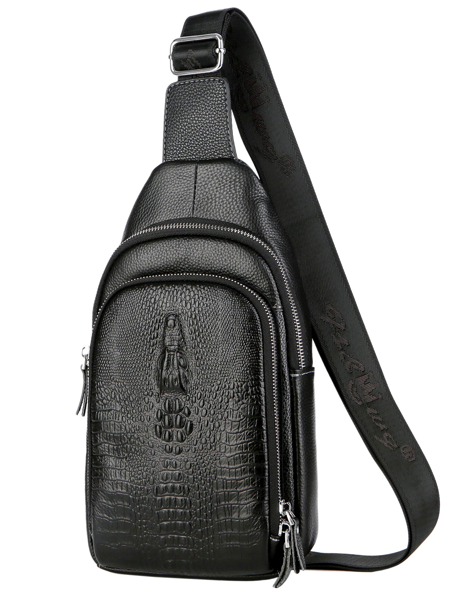 

FSDWG Популярная мужская сумка через плечо, сумка на одно плечо, кожаная, водонепроницаемая, для левой и правой руки, [Оригинал]