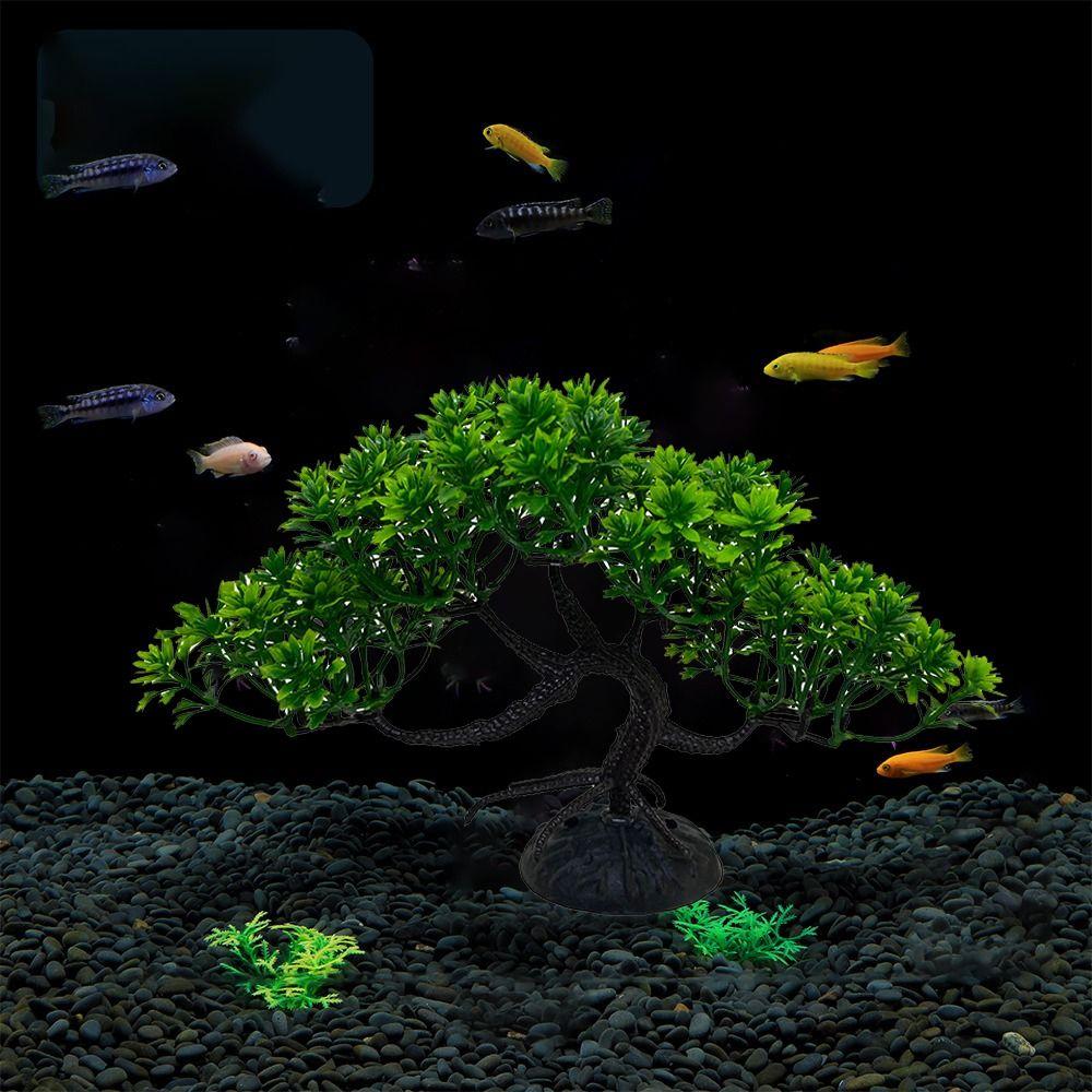 Plastic Artificial Pine Tree  Simulated Plant Lifelike Water Grass  Office Desk Decor