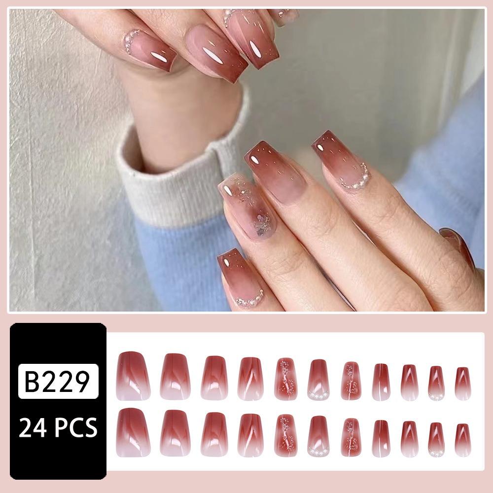 Nositelná manikúra Balerína Umělý nehet Střední délka Lis na nehty Odnímatelné Tipy na nehty Ženy