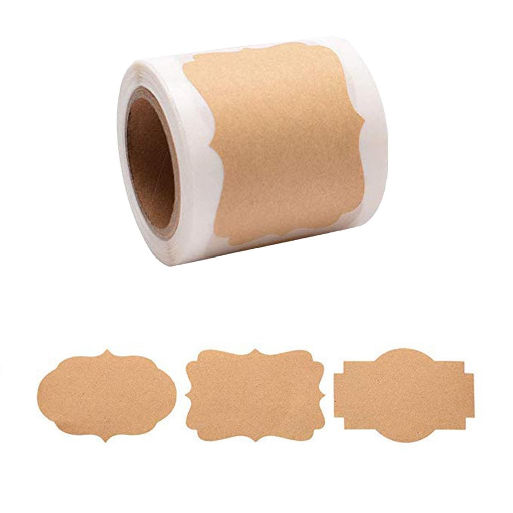 1.2x2inch Blank Kraft Paper Baking Seal Sticker Handmade