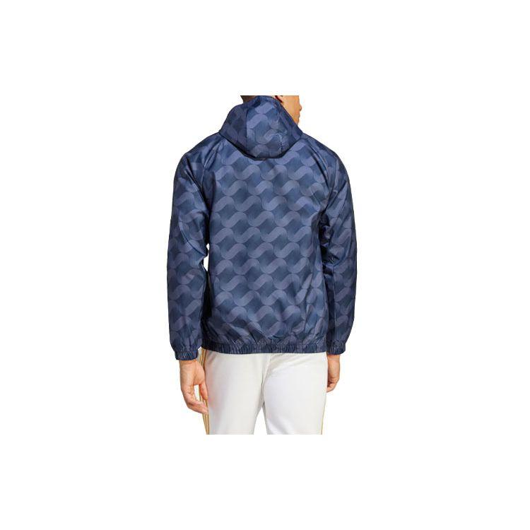 adidas Real Madrid DNA Windbreaker With All-Over Print Men Jacket Legendary-Ink-Blue HY0615