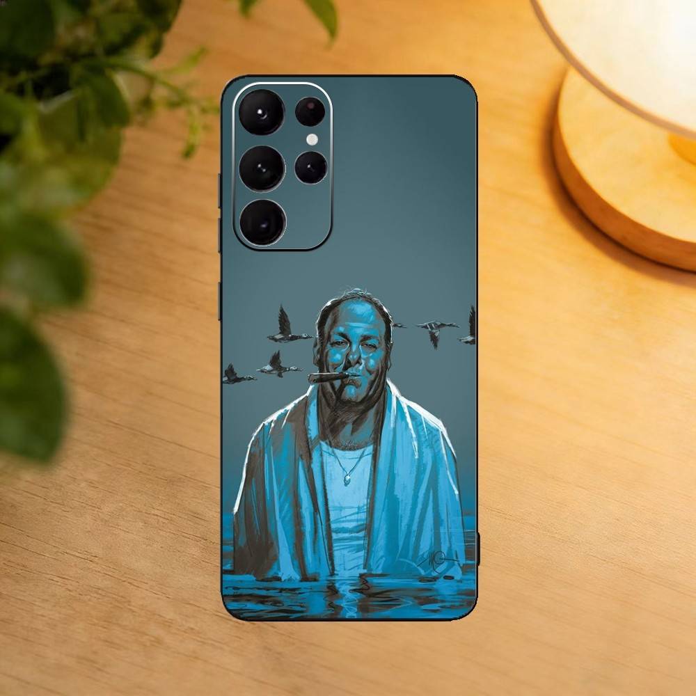 T-Tony The Sopranos Phone Case For Samsung S25,24,23,22,30,21,10,9,Ultra,Plus,Lite Soft Black Case
