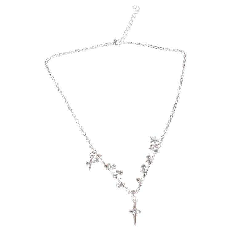 

Delicate Four Pointed Star Pendant Necklace Lightweight Design Clavicle Chain Jewelry for Everyday Event 1
