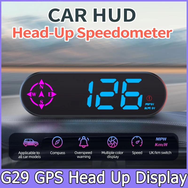 G29 GPS Head Up Display Real Time Speed Warning Compass Function Portable Auto Accessory for Travel Drivers