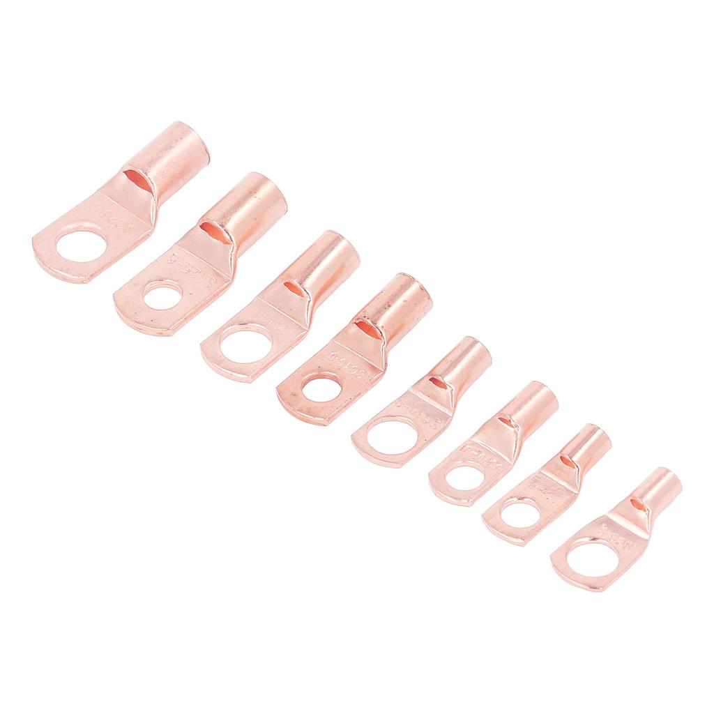 60 Pcs Wire Lug SC6 To 25 Tinned Copper Corrosion Resistance Round Head Ring Terminal Connector