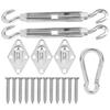 Stainless Steel Hardware Kit Screw Rhombus Hook Spring Buckle Shade Sail Accessory