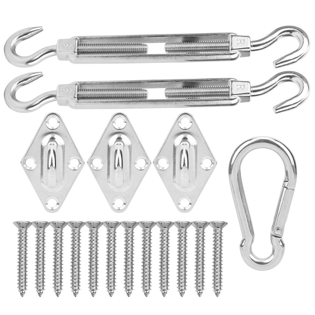 Stainless Steel Hardware Kit Screw Rhombus Hook Spring Buckle Shade Sail Accessory