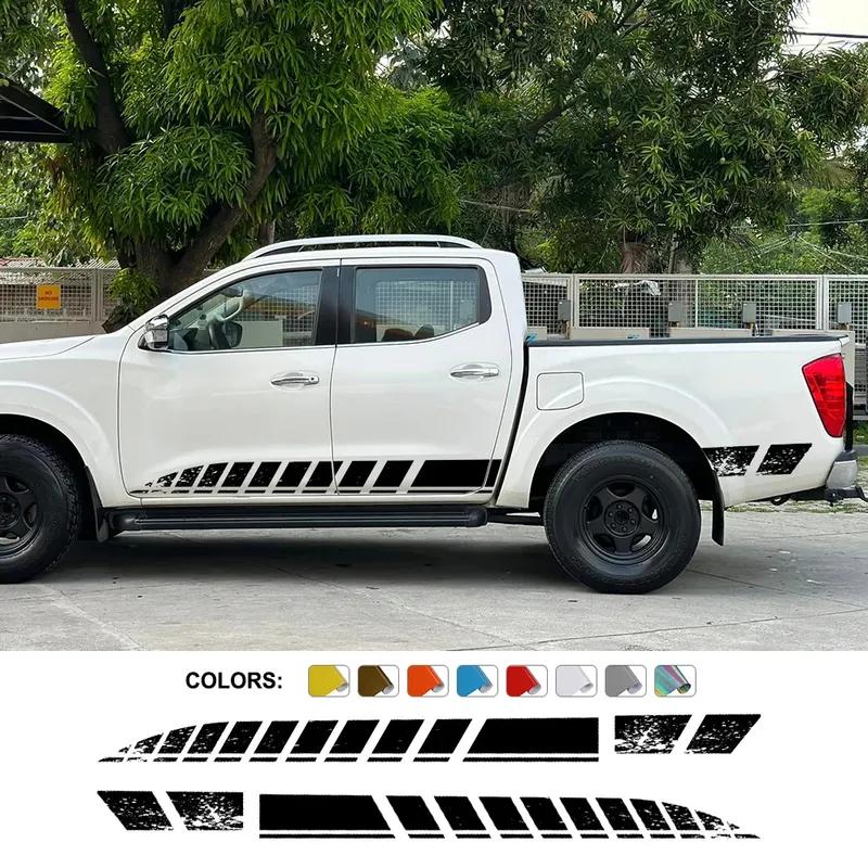 Pickup Door Side Creative Stickers For Nissan Navara Truck Graphic Stripe Styling Decor Decals Car Vinyl Cover Auto Accessories