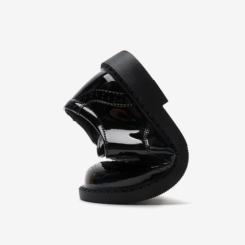 Girls' Leather Shoes Spring and Autumn New Black Soft End Children's Fashion British Style Performance Princess Single-Layer Shoes