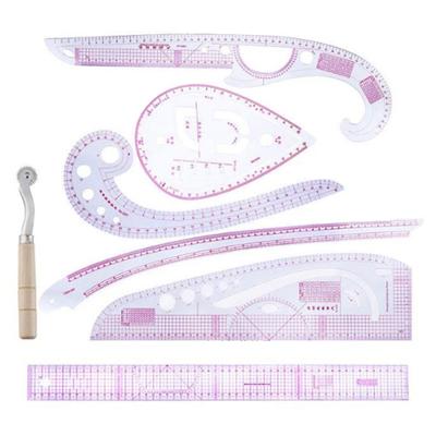 7pcs Curve Ruler Set High Transparency Accurate Scale Flexibility Sewing Ruler Set for Clothing