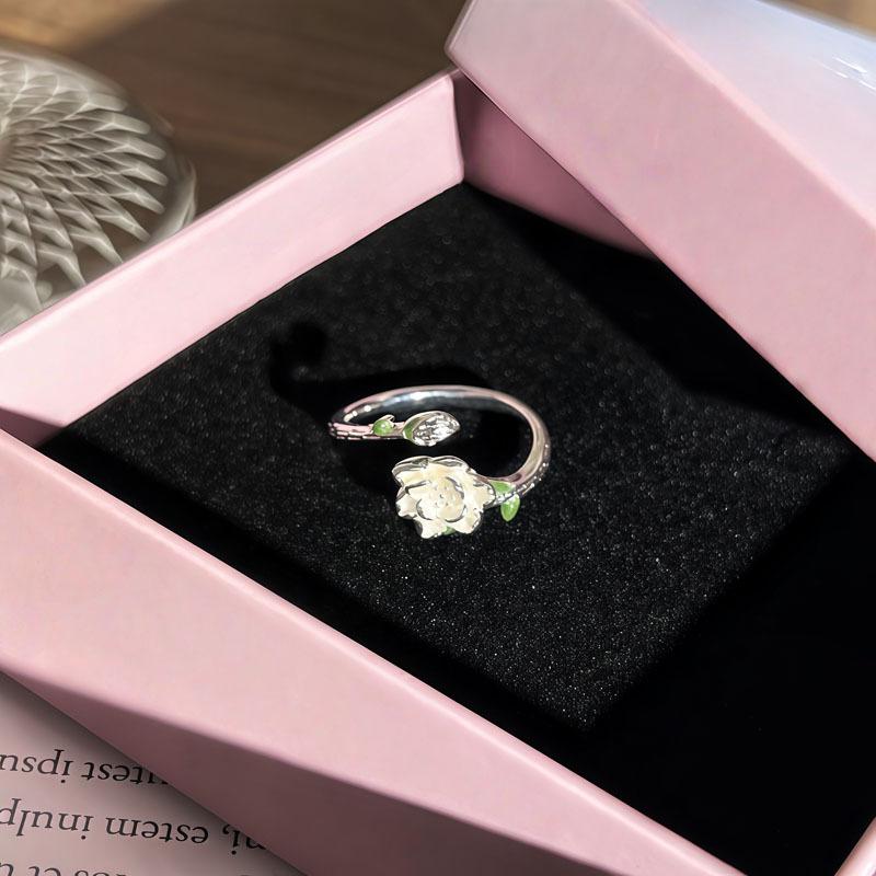 Japanese Cherry Blossom Pink Diamond Ring - Elegant & Trendy Butterfly Design for Women, Versatile Fashion Accessory