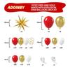 187/140pcs Red, Black, and Gold with Exploding Star Balloon Arch Set, Suitable for Birthday and Christmas Decoration